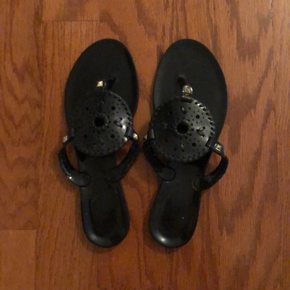 Jack Rogers Shoes - Jack Rogers Black Jelly Sandals